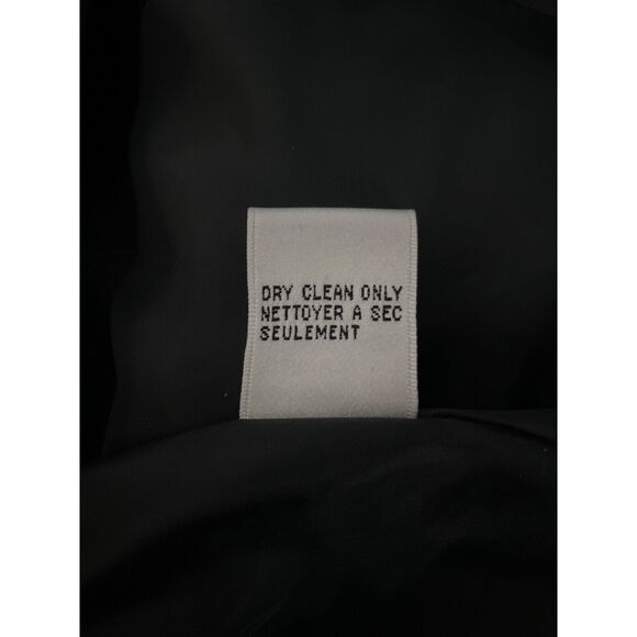 Talbots Blazer 8 Black Pure Silk Embroider Leaf Vine Button Down Jacket Career - Picture 7 of 8